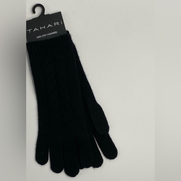 Tahari Accessories - Tahari Gorgeous cashmere five fingered gloves. Cable front design. NWTs